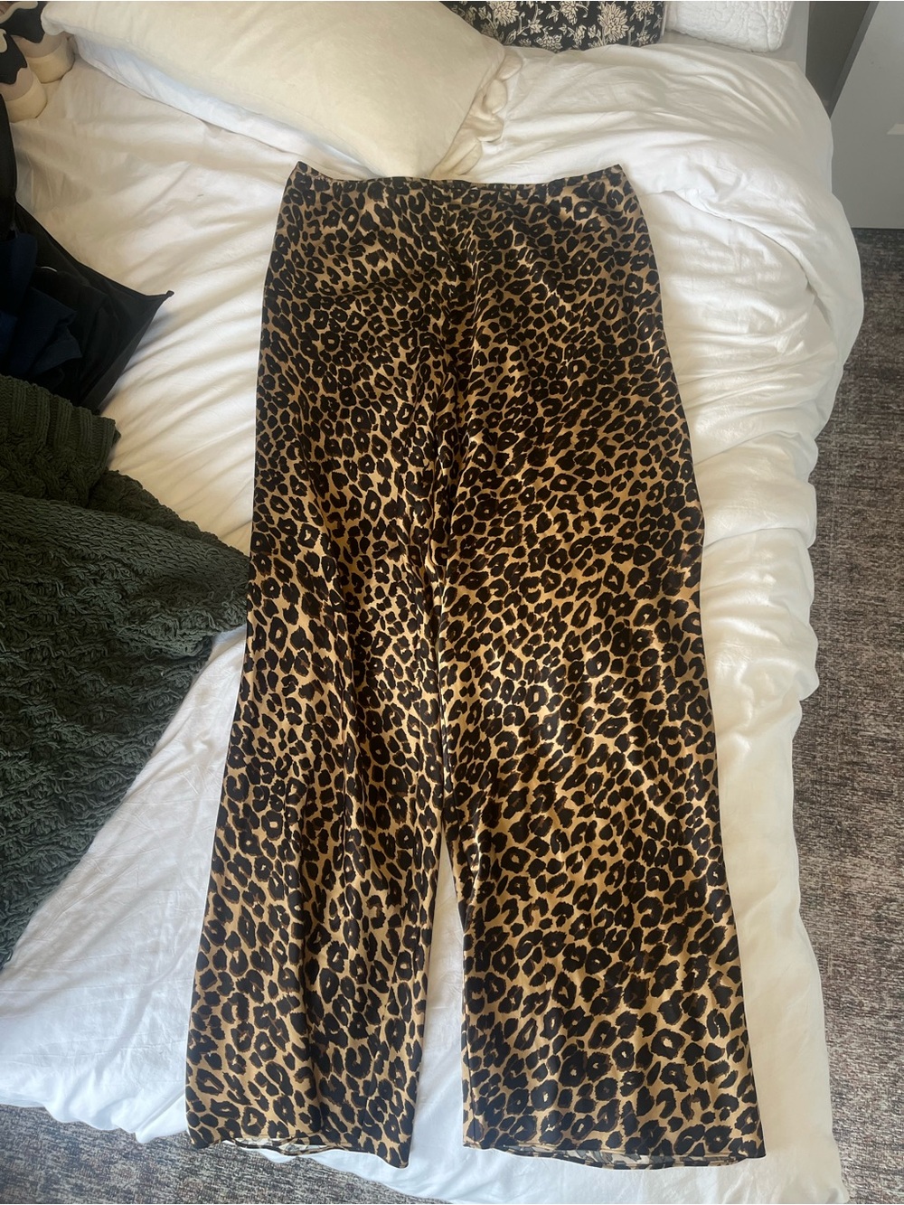 Reformation Silk Cheetah Pants